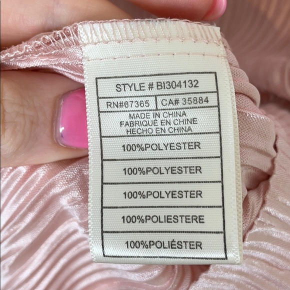 BB Dakota Cold Shoulder Pink Ruffle Blouse - Picture 9 of 14